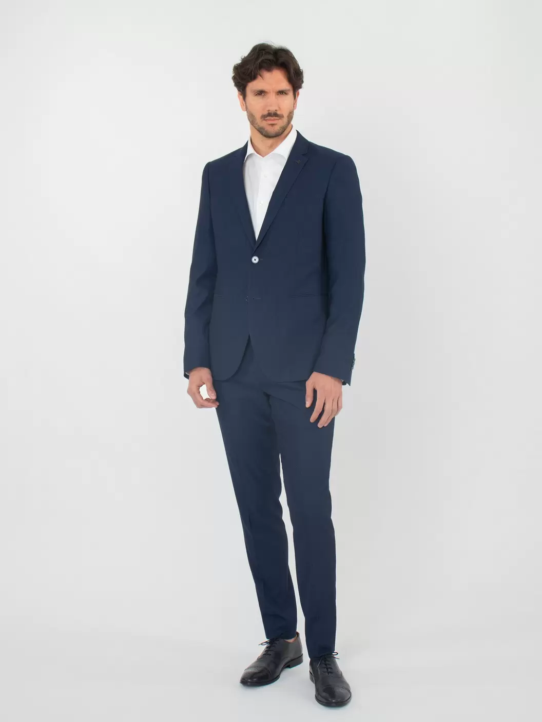 Super slim fit suit with micro-pattern