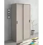 Armario ropero para dormitorio con 2 puertas correderas Color Beige...