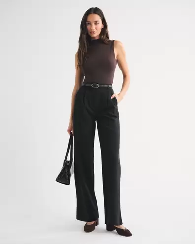 A&F Sloane Tailored Wide Leg Pant