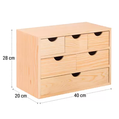 Cajonera De Pino Sin Barnizar 3X2X1