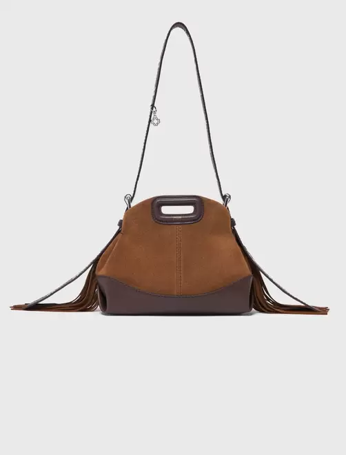 Bolso Miss M mini de piel y ante