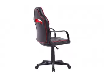 Sillón gamer giratorio símil piel color negro-rojo