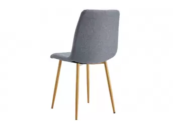 Pack 4 sillas comedor tejido color gris y patas roble