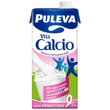 Leche vita calcio Puleva desnatada L.