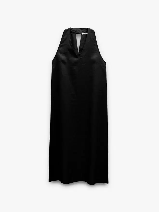Vestido halter 100% lino