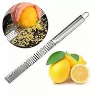 1 x Zester Stainless Steel Grater - Multipurpose Kitchen Tool with Long Handle, Perfect for Citrus, Cheese, Chocolate, Lightweight Design for Home and Camping