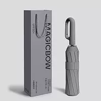 Windproof Automatic Folding Travel Umbrella with Hook Handle, Compact and Portable for Outdoor Activities