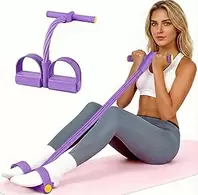 Pedal Exercise Resistance Bands with Handles for Women Men/6 Tube Manual Tension Training Equipment for Home Gym, Muscle Strength Training/Physical Therapy