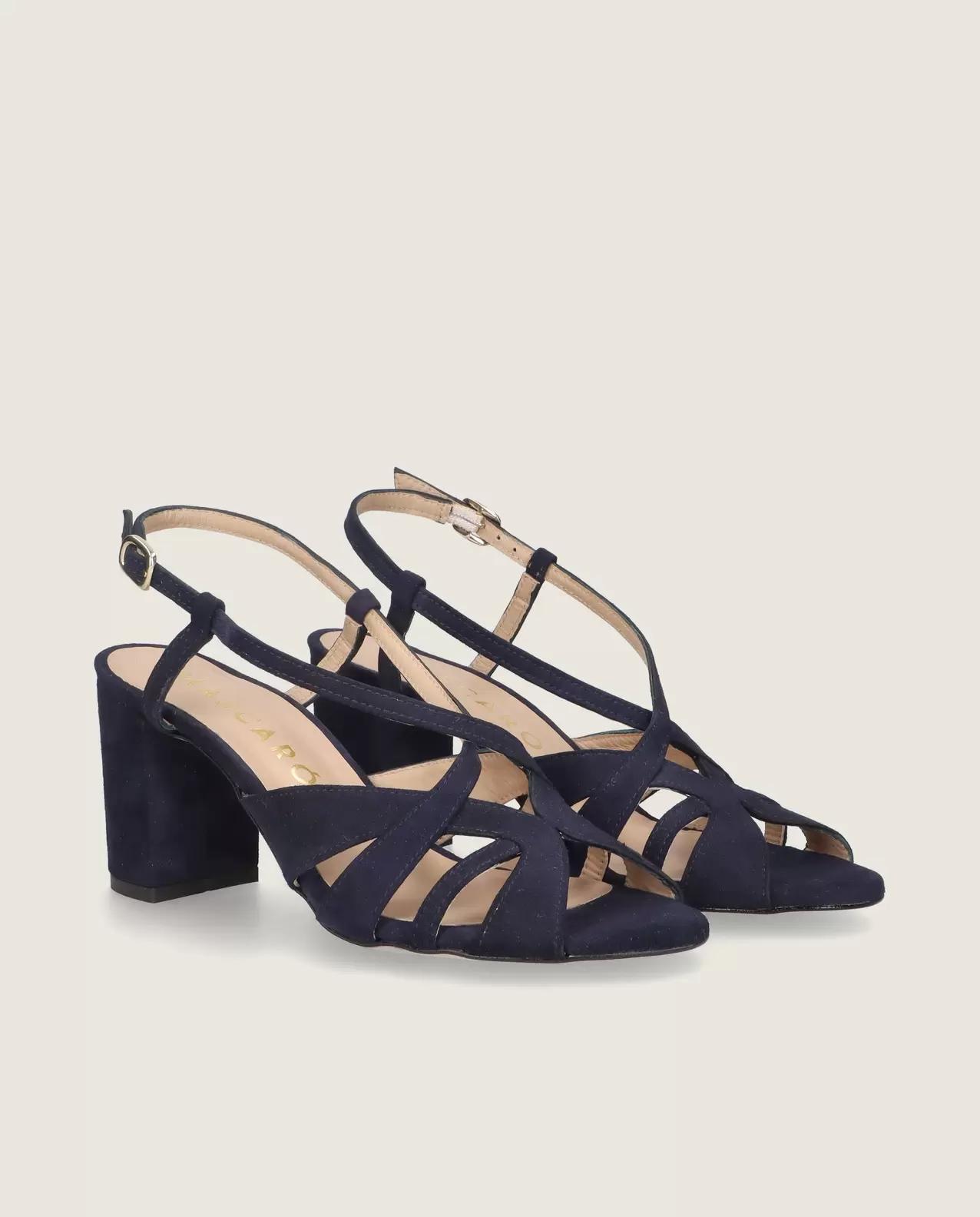 Thais Sandal in navy blue suede