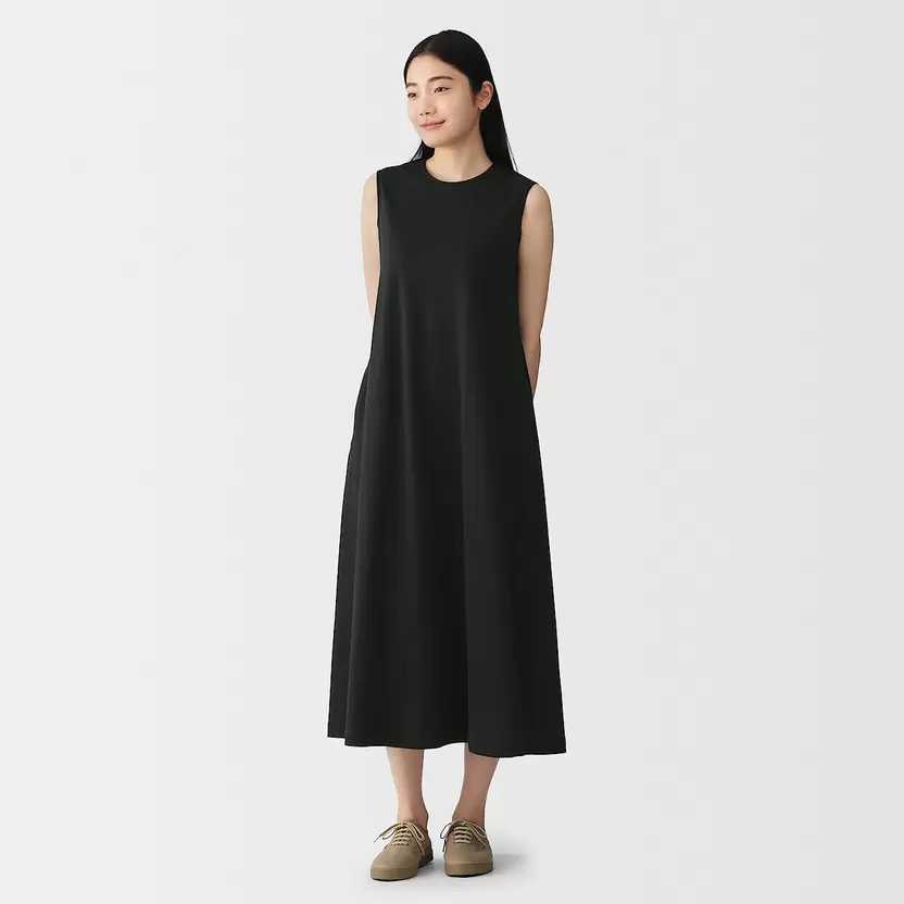 Vestido sin mangas de silueta en A y algodón orgánico Cool Touch para mujer