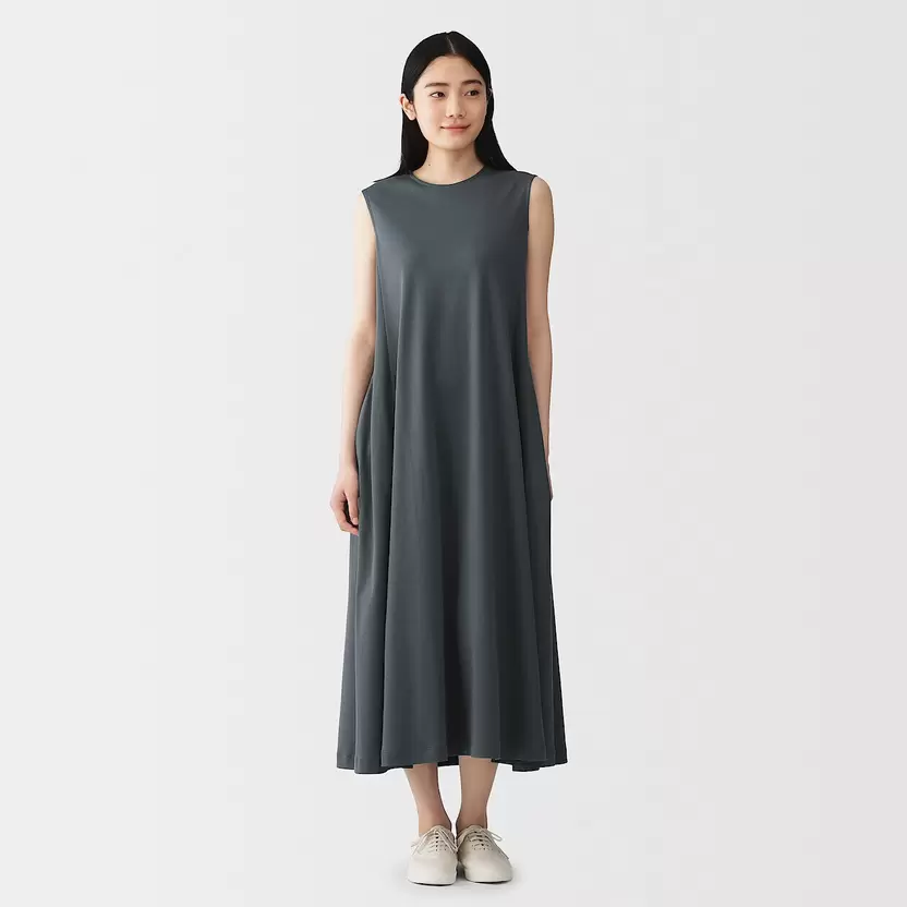 Vestido sin mangas de silueta en A y algodón orgánico Cool Touch para mujer