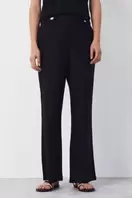 Pantalón con lino con botones dorados