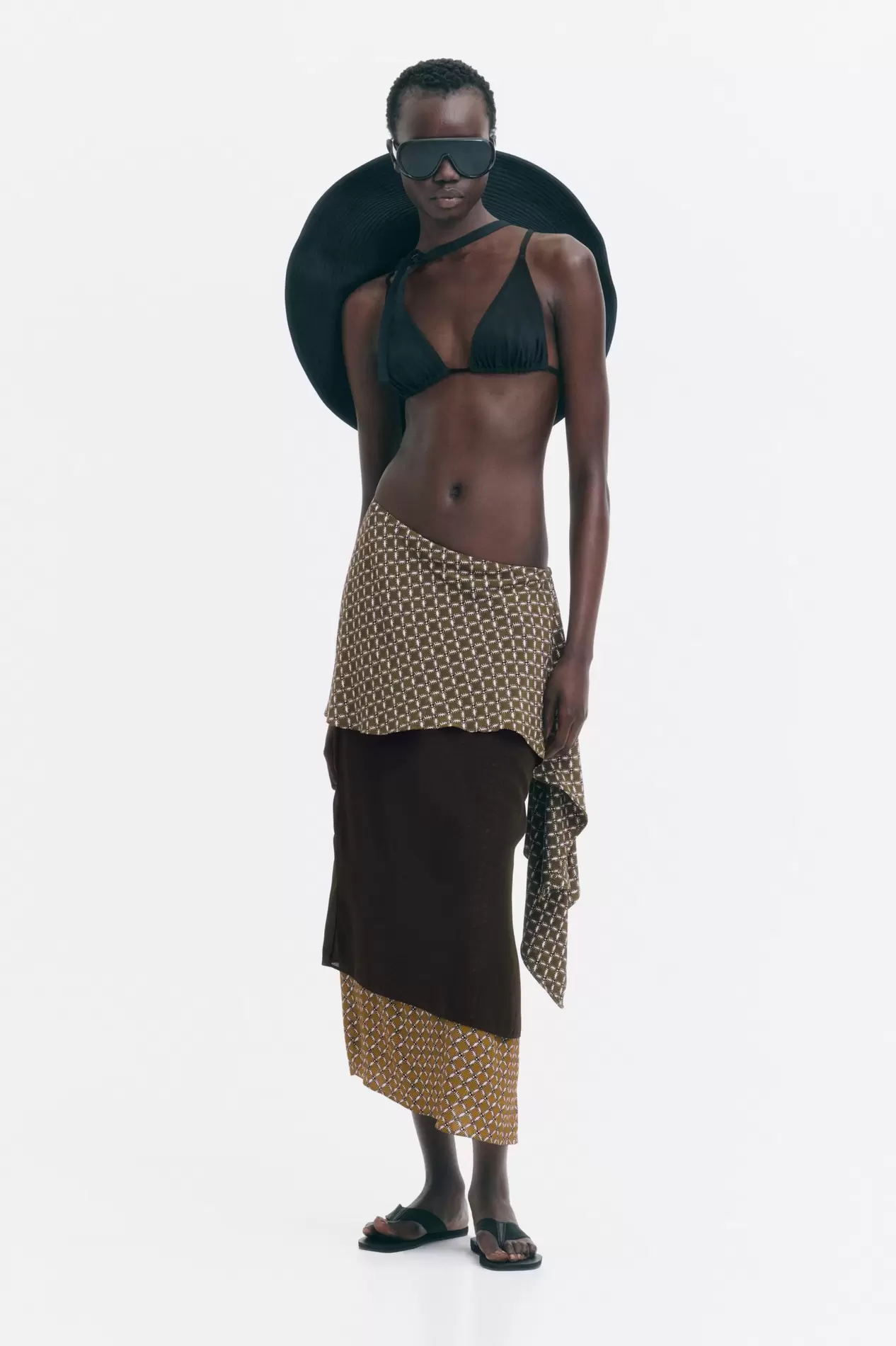 Falda layering con pañuelo