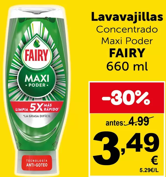 Fairy - Lavavajillas Concentrado Maxi Poder