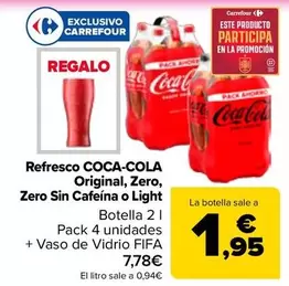 Coca-Cola - Refresco Original, Zero, Zero Sin Cafeina O Light