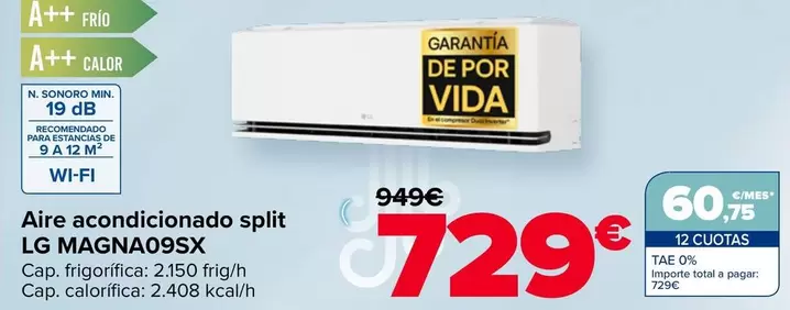 LG - Aire Acondicionado Split MAGNA09SX