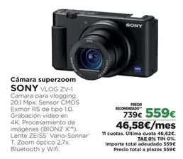 Sony - Camara Superzoom