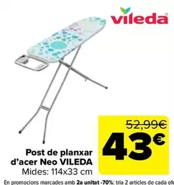 Vileda - Tabla De Planchar Acero Neo