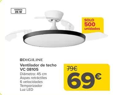 Digiline - Ventilador De Techo VC 08105