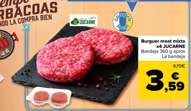Jucarne - Burguer Meat Mixta X4