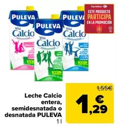 Puleva - Leche Calcio Entera, Semidesnatada O Desnatada
