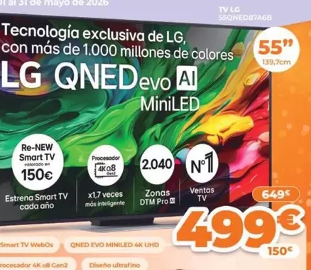 LG - TV 55QNED87A6B