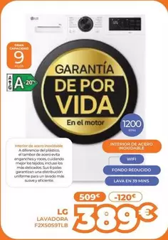 LG - Lavadora F2X503STLB