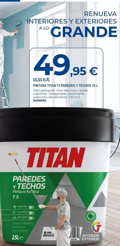 Titan - Pintura T3 Paredes Y Techos
