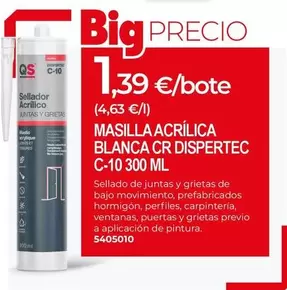 QS - Masilla Acrílica Blanca CR Dispertec C-10