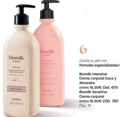Biomilk - Intensive Crema Corporal Coco Y Almendra/ Sensitive Crema Corporal