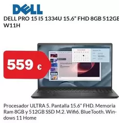 Dell - Pro 15 I5 1334U 15.6" FHD W11H