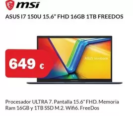Asus - I7 150U 15.6" FHD Freedos