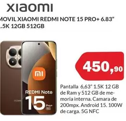 Xiaomi - Movil Redmi Note 15 Pro+ 6.83"