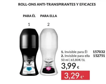 Roll-Ons Anti-Transpirantes Y Efficaces