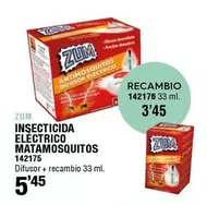 Zum - Insecticida Eléctrico Matamosquitos