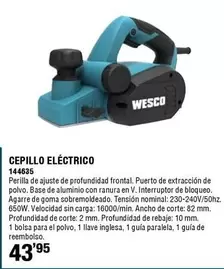 Wesco - Cepillo Eléctrico