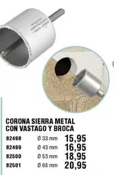 Wolfcraft - Corona Sierra Metal Con Vastago Y Broca