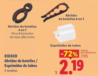 Ridder - Abridor De Botellas