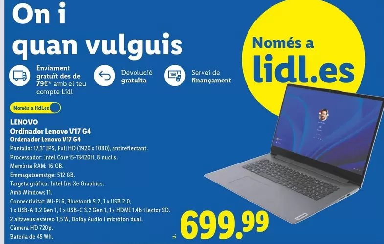 Lenovo - Ordenador Lenovo V17 G4