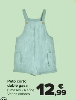 Peto Corto Doble Gasa
