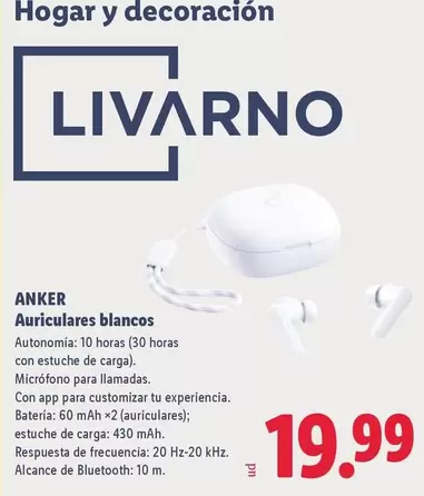 Anker - Auriculares Blancos