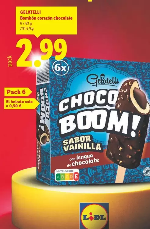 Gelatelli - Bombón Corazón Chocolate