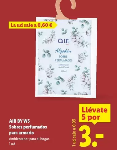 Air By W5 - Sobres Perfumados Para Armario