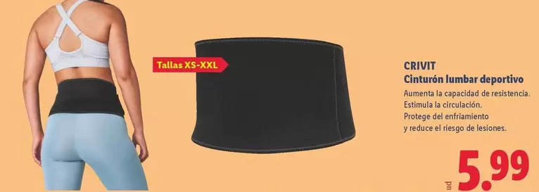 Crivit - Cinturon Lumbar Deportivo