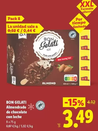 Bon Gelati - Almendrad De Chocolate Con Leche