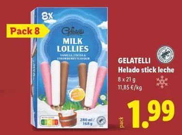 Gelatelli - Helado Stick Leche