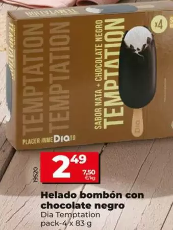 Dia Temptation - Helado Bombón Con Chocolate Negro