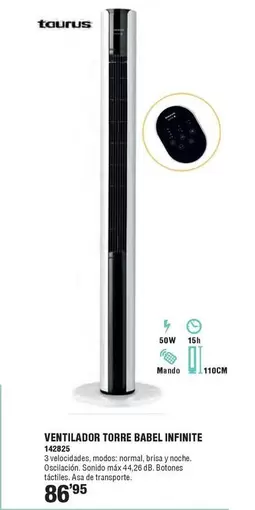 Taurus - Ventilador Torre Babel Infinite 142825
