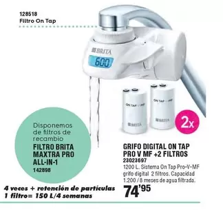Brita - Grifo Digital On Tap Pro V Mf + 2 Filtros 23023697