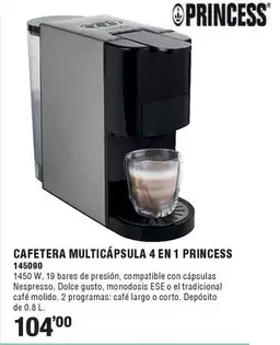 Princess - Cafetera Multicapsula 4 En 1